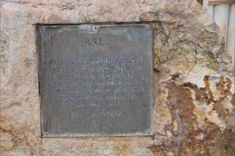 Mataranka War Memorial - Accommodation Newcastle 1