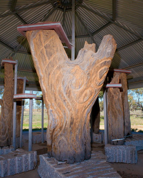 Collymongle Carved Trees - Accommodation Newcastle 0