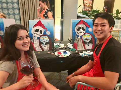 Paint And Sip Class: Christmas In July - Accommodation Newcastle 0
