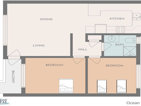 Ocean Blue Apartment Three Apartment On 2nd Level - Accommodation Newcastle 6