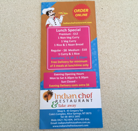 Indian chef restaurant  Take away - Accommodation Newcastle