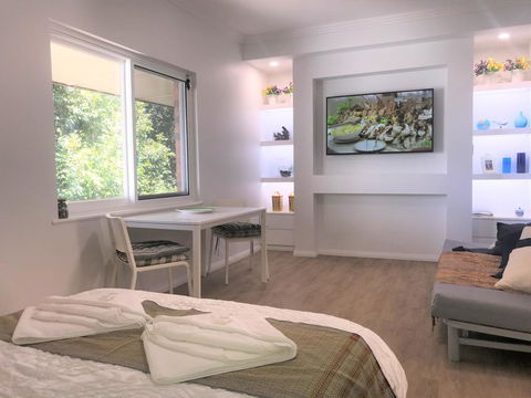 M207 Within The Free Transit Zone. Central Studio - Accommodation Newcastle 3