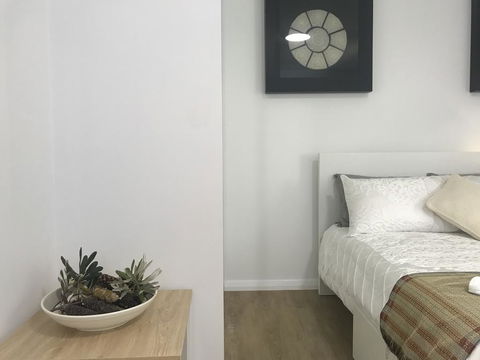 M207 Within The Free Transit Zone. Central Studio - Accommodation Newcastle 2