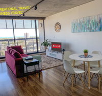 Stylish 2BR 2BT Apt with Bay Views Secure Parking Netflix Gym Pool and Wine - Accommodation Newcastle