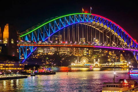 Vivid 90-Minute Sydney Harbour Intimate Catamaran Cruise With Canapes - Accommodation Newcastle 0