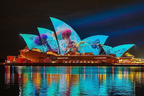 Vivid 90-Minute Sydney Harbour Intimate Catamaran Cruise With Canapes - Accommodation Newcastle 2